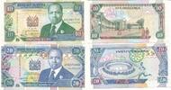 Kenya Kenia 10 und 20 Shilingi Ishirini 2x Banknote -