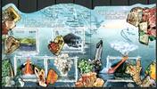 Briefmarken Salomon-Inseln Vulkane Volcanoes Mineralien Minerals MNH -