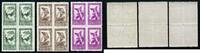 Briefmarken Korea 1965 Seidenraupen Seidenspinner Schmetterlinge 639-641 Blocks/4 MNH -