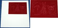 Briefmarken Mongolei Mongolia Hund Katze Kaninchen 2473 Block Probedruck Rot MNH / 59 -