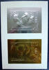 Briefmarken Mongolei Mongolia Hunde Katzen Gold Silber 2437-38 Block Probedruck MNH / 9 -