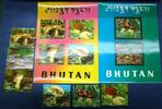 Briefmarken Bhutan 1973 Pilze Funghi Mushrooms Flora 3-D Lenticular 569-574 Block 61-62 MNH -