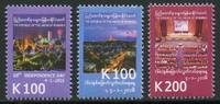 Briefmarken Myanmar Burma 60 Jahre Unabhängigkeit Independence Parlament MNH -