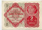 Österreich, 2 Kronen Banknote Geldschein, -