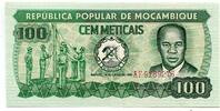 Mozambik (Mozambique), 100 Meticais Geldschein, Banknote, -