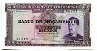 Mozambik (Mozambique), 500 Escudos Geldschein, Banknote, -