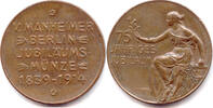 Berlin, Æ-Medaille von Oertel auf die Firma V. Manheimer zum 75. Jubiläum, -