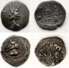 Ancient coins Kings of Persis, Ardax?ir (Artaxerxes) II, 1st century BC, lot of two scarce and beautiful hemi drachms! -