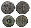 Ancient coins Pair of beautiful provincial Ae's of Antoninus Pius as Caesar and Lucius Verus -