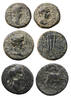 Ancient coins Lot of bronzes of Fulvia, wife of Marcus Antoninus, Augustus and Nero as Caesar (3) -