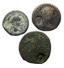 Ancient coins Lot of 3 large provincial Roman bronzes of Severus and Caracalla w C/Ms! -