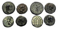 Ancient coins Lot of 4 Roman Provincial and Pseudo-autonomous issues, Pius, Severus & Caracalla -