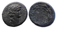 Ancient coins Roman provincial: Rare JUDAEA, Herodians. Agrippa II, with Nero, 61-68. Large Ã25 -