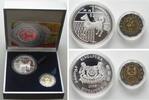 Singapur SINGAPORE Official set 2006 2 $ Lunar YEAR OF THE DOG & 5 $ bi-metallic RRR!!! -