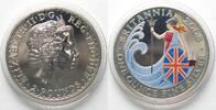 England BRITANNIA 2 Pounds 2008 1 oz pure silver - COLORED - RARE! -