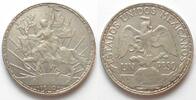 Mexiko MEXICO 1 Peso 1910 CABALLITO silver AU! -