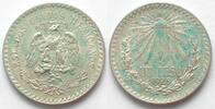 Mexiko MEXICO. Peso 1925, silver, scarce date! AU -
