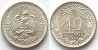 Mexiko MEXICO. 10 Centavos 1926, scarce date! silver, UNC -
