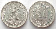 Mexiko MEXICO. 20 Centavos 1937, silver, UNC- -