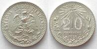 Mexiko MEXICO. 20 Centavos 1935, silver, UNC- -