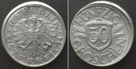Österreich AUSTRIA. 50 Groschen 1947, MINT ERROR, Alu, UNC-! -