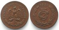 Mexiko MEXICO. 5 Centavos 1921, bronze, XF! -