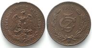 Mexiko MEXICO. 5 Centavos 1930, bronze, scarce date! UNC-! -