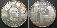 Italien ITALY 20 Lire 1945 MUSSOLINI silvered brass -