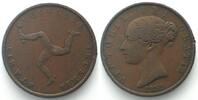 Insel Man ISLE OF MAN Half Penny 1839 VICTORIA copper VF -