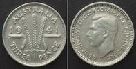 Australien AUSTRALIA Threepence 1941 GEORGE VI silver XF -