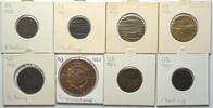 Grossbritannien GREAT BRITAIN Collection of 8 bronze coins & tokens, 1790-1953 -