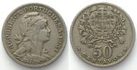 Portugal PORTUGAL 50 Centavos 1931 Cu-Ni VF+, scarce date! -