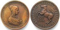 Westfalen Germany WESTPHALIA. 500 Mark 1923, ANNETTE VON DROSTE-HULSHOFF, brass UNC- -