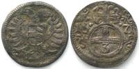 Haus Habsburg AUSTRIA 3 Pfennig 1671, Oppeln mint, LEOPOLD I silver XF! -