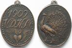 Deutschland - Medaillen V.D.K.ST. 1909 ovale Bronzegussmedaille v. FRIEDRICH LOMMEL 34x25mm -