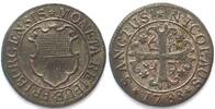 Schweiz - Freiburg Swiss FRIBOURG 1/2 Batzen 1788 billon AU! -