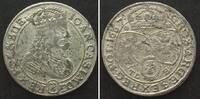 Polen POLAND. 6 Groszy 1667 TLB, Bromberg mint, JOHANN CASIMIR billon SCARCE! XF! -