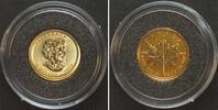 Kanada 1/20 oz Gold CANADA 1 Dollar 2004 MAPLE LEAF 25th Anniversary BU -
