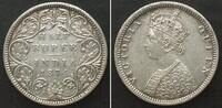 Indien Britisch BRITISH INDIA. 1/2 Rupee 1874 (b), Bombay mint, VICTORIA silver SCARCE! AU! -