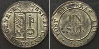 Schweiz - Genf Swiss Cantons GENEVA Sol 1833 billon UNC!!! -