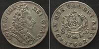 Dänemark - Glückstadt Denmark GLÜCKSTADT. 8 Skilling 1702, FREDERIK IV, billon SCARCE! VF-XF -