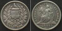 Guatemala GUATEMALA 1/2 Real 1889 silver VF # 74887 -