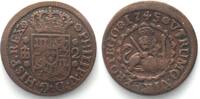 Spanien SPAIN. 2 Maravedis 1745, Segovia mint, PHILIP V copper VF-XF -