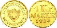 Hessen-Ober-Ramstadt 1 Kreuzer Marke Marken und Zeichen 1850-1900. -