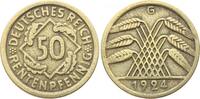 Weimarer Republik 50 Rentenpfennig 1924 G Winz. Korrodiert, sehr schön 100.41 元 含税 ＋  66.94 元 运费