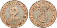 Drittes Reich 2 Pfennig 1940 E Min. Korrodiert , vorzüglich+ 83.67 元 含税 ＋  66.94 元 运费
