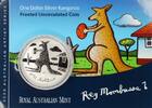 Australien 1 AUD Kangaroo 1 oz Silver 2008 in Coincard -