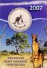 Australien 1 AUD Kangaroo 1 oz Silver 2007 in Coincard -