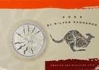 Australien 1 AUD Kangaroo 1 oz Silver 2002 in Coincard -