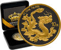 China, People's Republic 10 Yuan 10 Yuan China Dragon 2025 Gold Black Empire Edition in Box + CoA -